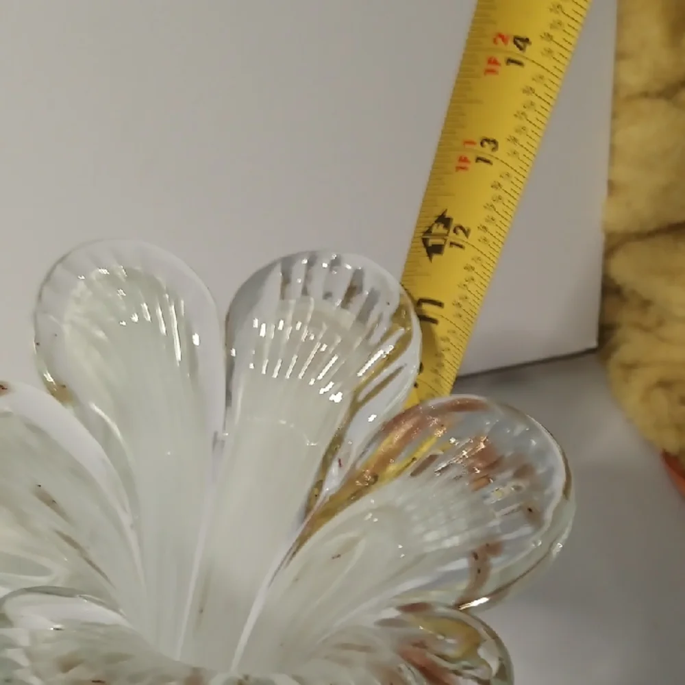 Murano Vintage Swung Glass Vase with Fluted Design